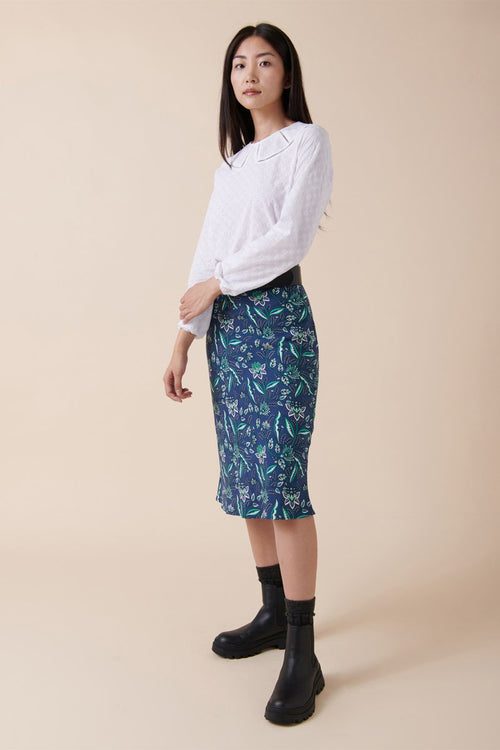 Karl Marc John - Junatica High Waisted Midi Skirt - Navy Blue