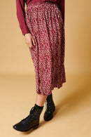 Karl Marc John - Falda midi de talle alto Janice - Rojo
