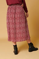 Karl Marc John - Falda midi de talle alto Janice - Rojo