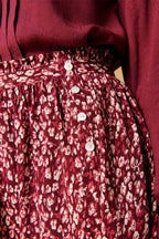 Karl Marc John - Falda Midi Talle Alto Janice - Rojo
