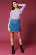 Karl Marc John - Jude High-Waisted Straight Denim Skirt - Sky