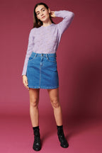 Karl Marc John - Jude High-Waisted Straight Denim Skirt - Sky