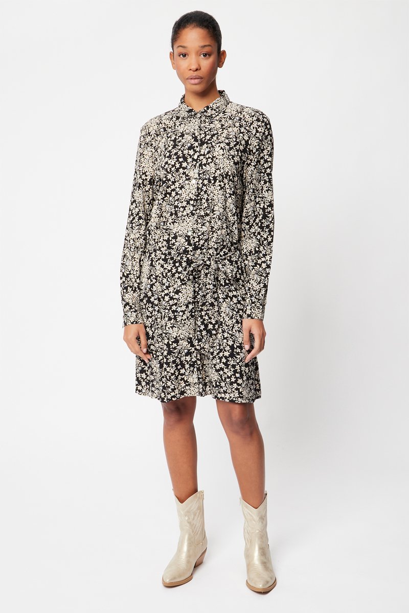 Karl Marc John - Vestido Camisero - Negro y Blanco