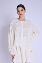 Berenice - Dropped Sleeve Shirt - Offwhite
