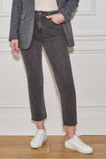 Jean 7/8 Taille Haute Pienda - Gris Foncé