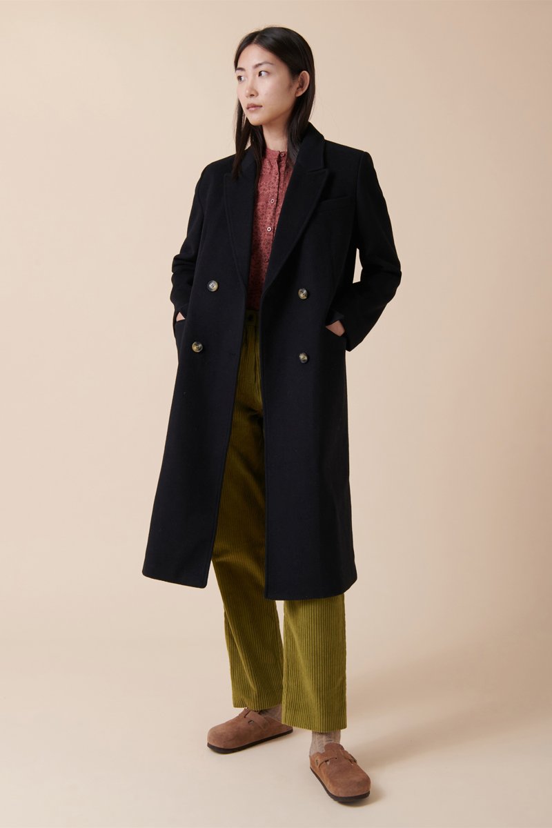 Manteau En Laine Littoral - Noir