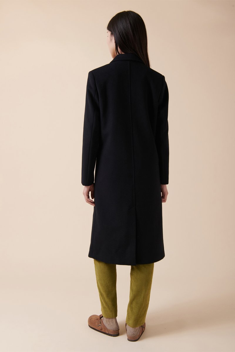 Manteau En Laine Littoral - Noir