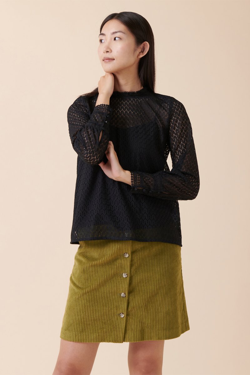 Blusa Tatras De Encaje - Negro