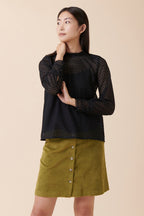 Blusa Tatras De Encaje - Negro