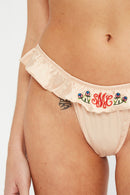 String Satin With Embroidery - Beige - Stella Mccartney