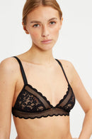 Soutien-Gorge Patchworked Lace - Noir - Stella Mccartney
