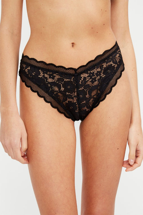 Culotte Patchworked Lace - Noir - Stella Mccartney