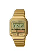 Reloj digital de cuarzo de acero - Cronómetro - Oro