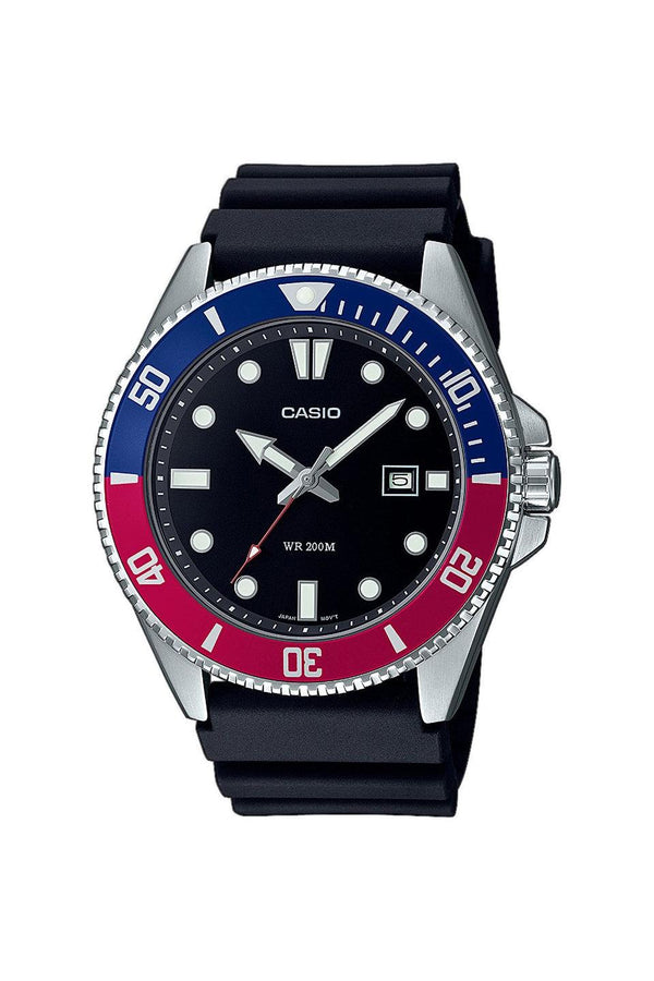 Montre À Quartz En Acier Noir Et Argenté