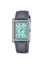 Quartz Leather Watch - Grey and Turquoise