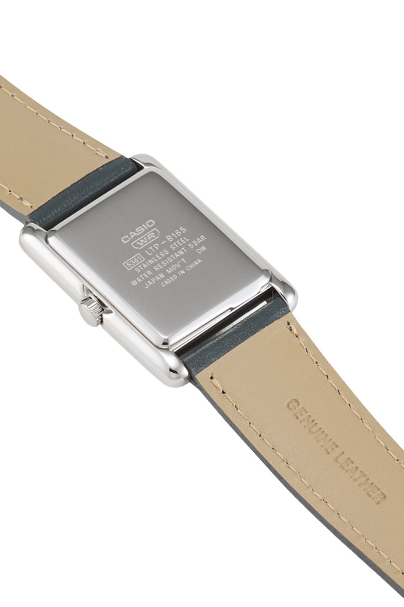 Quartz Leather Watch - Grey and Turquoise