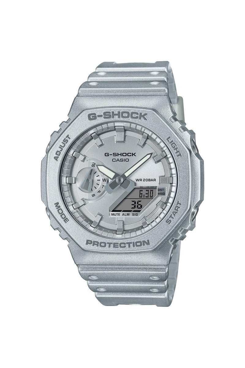 Reloj clásico de cuarzo de resina - Plata