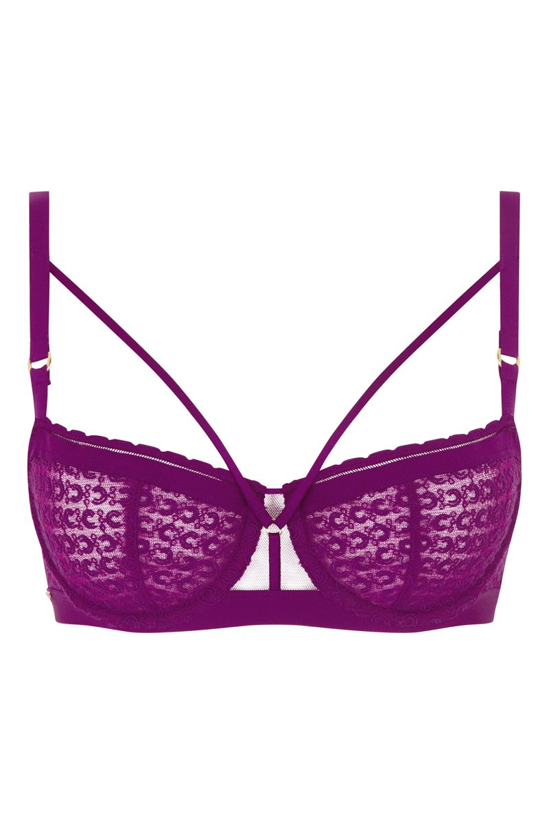 Monogram Underwired Bra - Purple