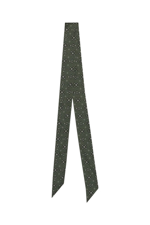 Claudie Pierlot - Cravate En Soie - Kaki Et Noir