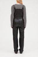 Claudie Pierlot - Salopette En Cuir D'Agneau - Noir