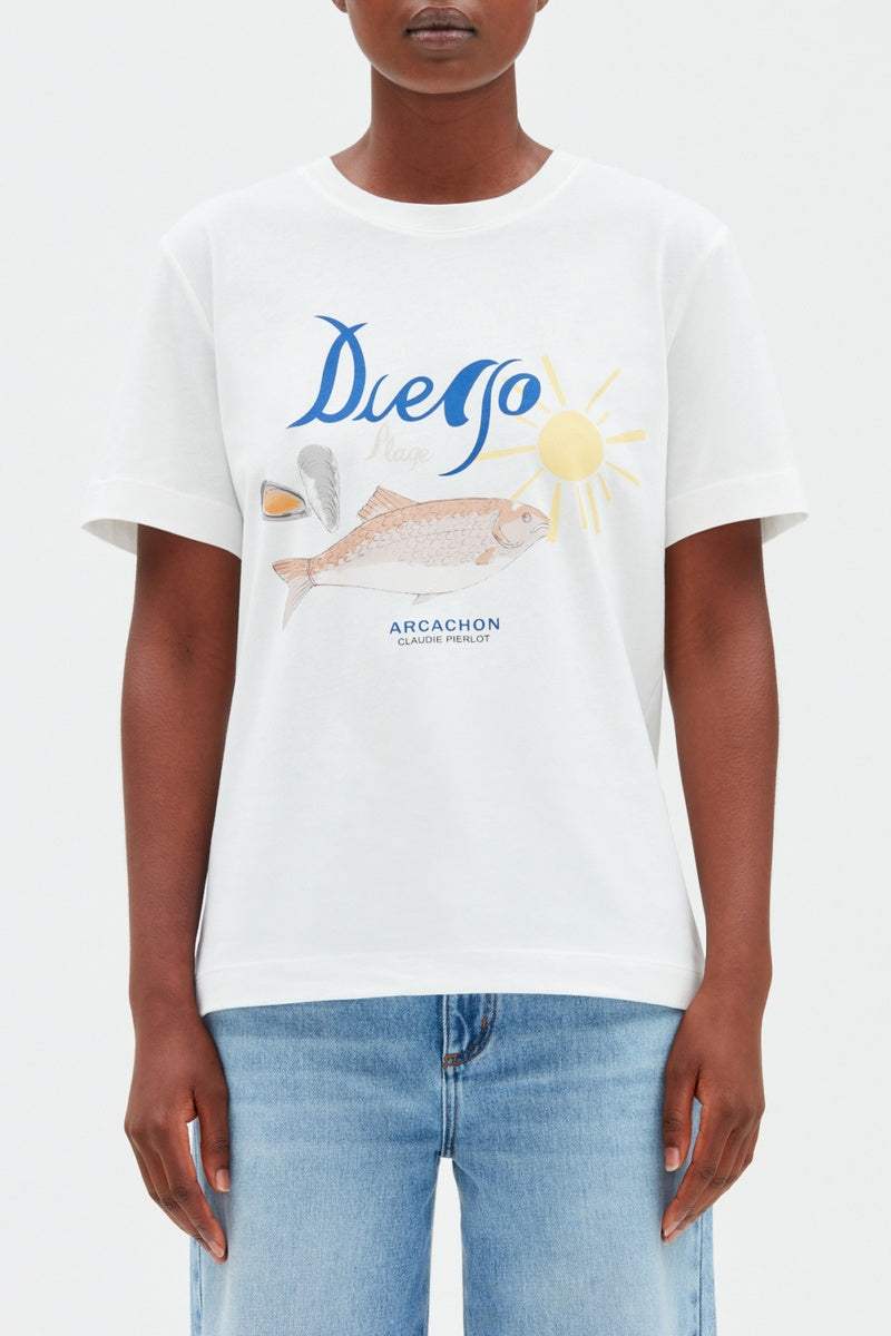 Claudie Pierlot - Camiseta - Crudo