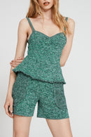 Claudie Pierlot - Short Taille Haute - Vert Chiné