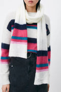 Azia Mohair and Wool Scarf - Ecru