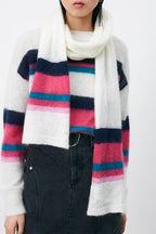 Azia Mohair and Wool Scarf - Ecru