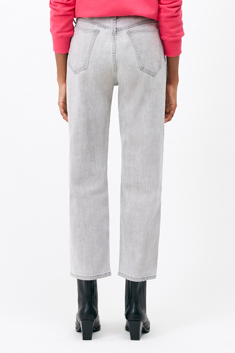 Robin 7/8 High-Waisted Jeans - Light Grey