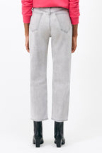Robin 7/8 High-Waisted Jeans - Light Grey