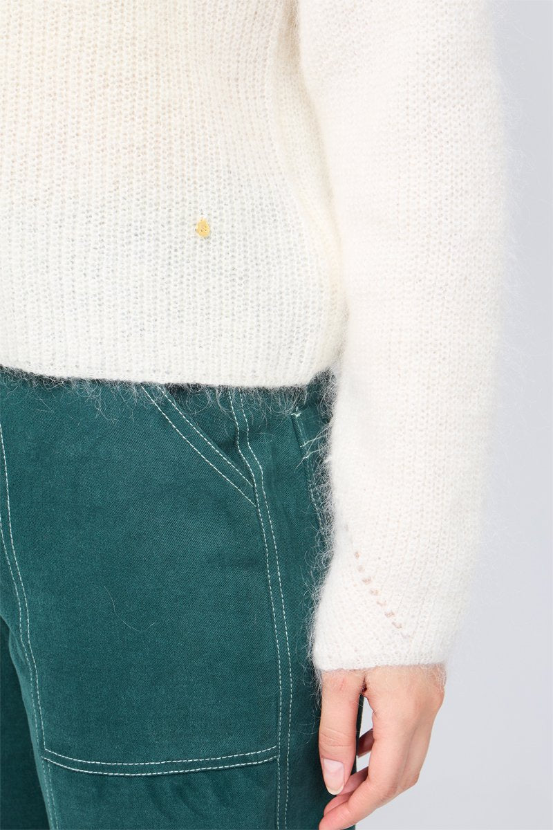 Pull En Mohair Et Laine Phily - Blanc Cassé