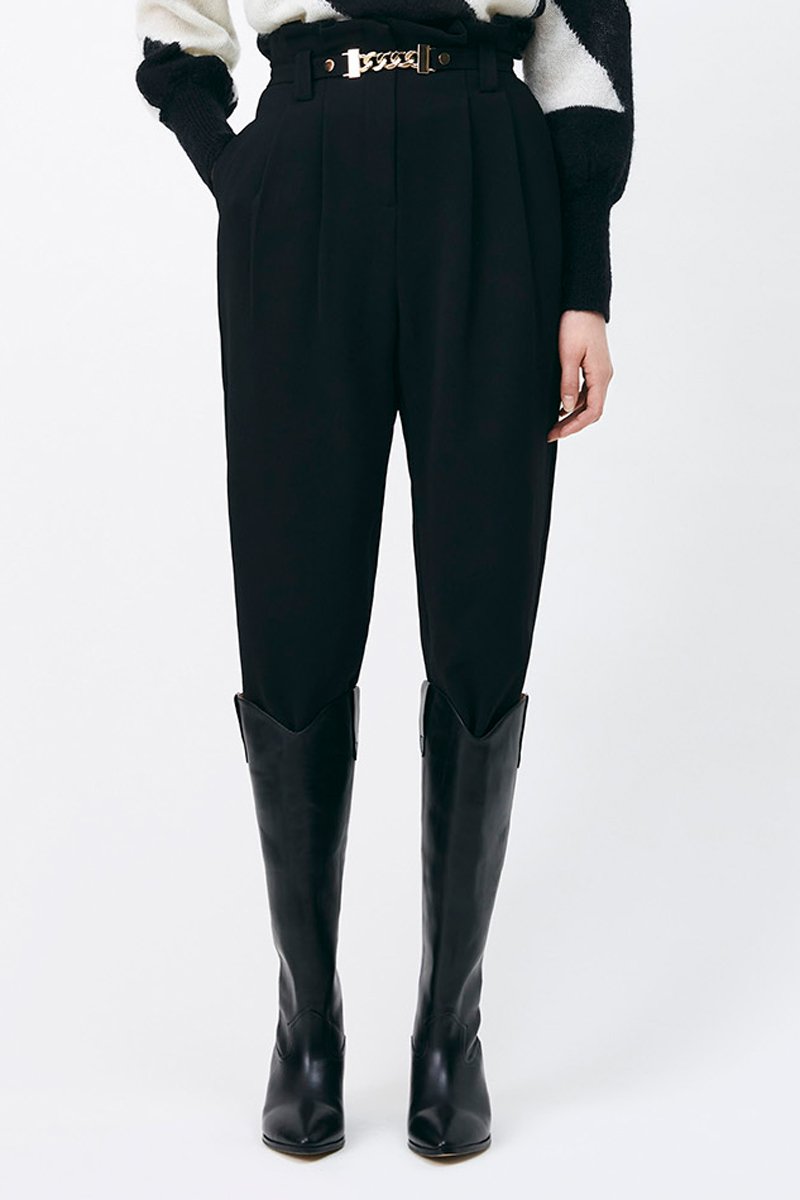 Pantalón Julio De Talle Alto - Negro