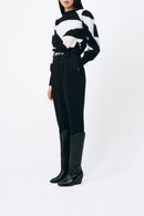 Pantalón Julio De Talle Alto - Negro