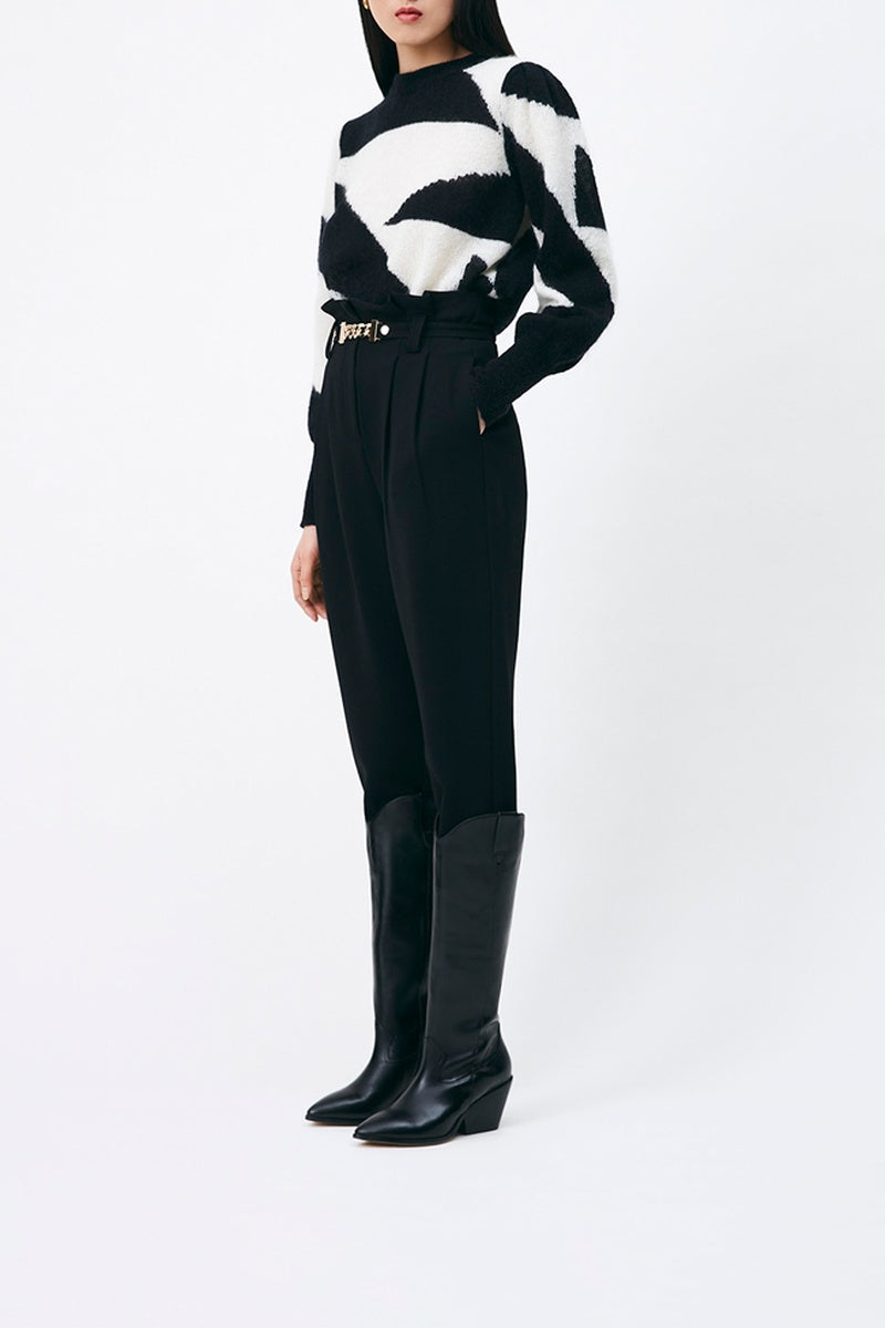 Pantalón Julio De Talle Alto - Negro