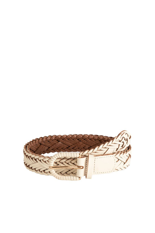 Amal Leather Belt - Ecru