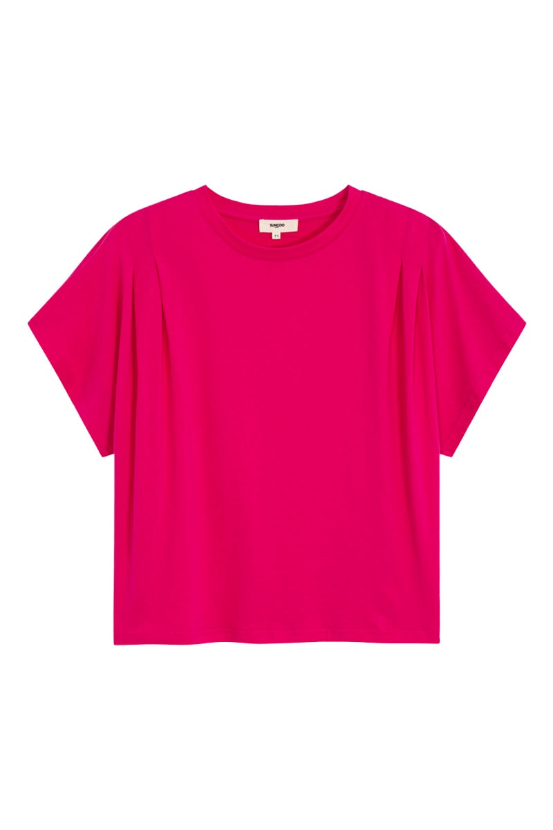 Camiseta Massy de algodón orgánico - Fucsia