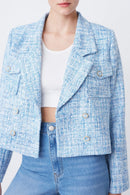 Diva Tweed Jacket - Blue