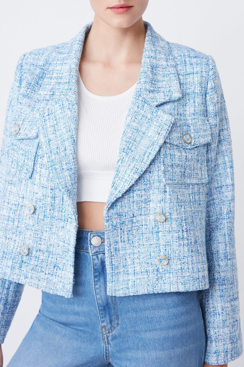 Diva Tweed Jacket - Blue