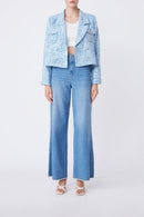 Diva Tweed Jacket - Blue