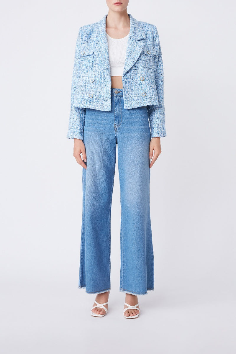 Diva Tweed Jacket - Blue