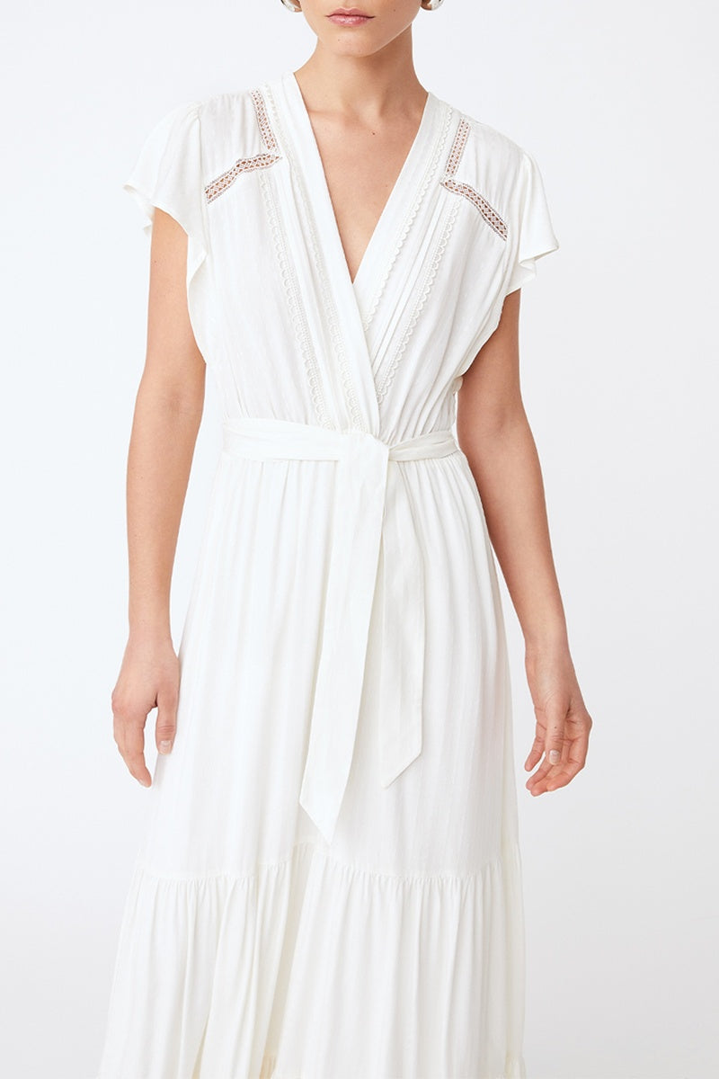 Cleo Long Dress - Ecru