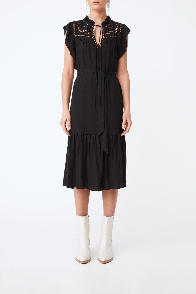 Vestido midi Cidji - Negro