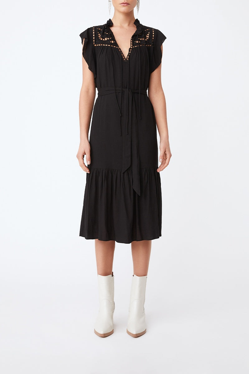 Vestido midi Cidji - Negro