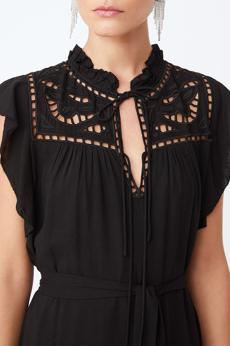 Vestido midi Cidji - Negro