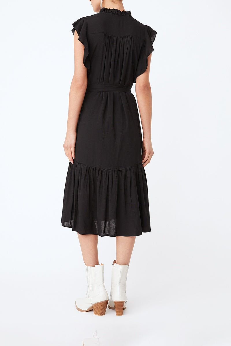 Vestido midi Cidji - Negro