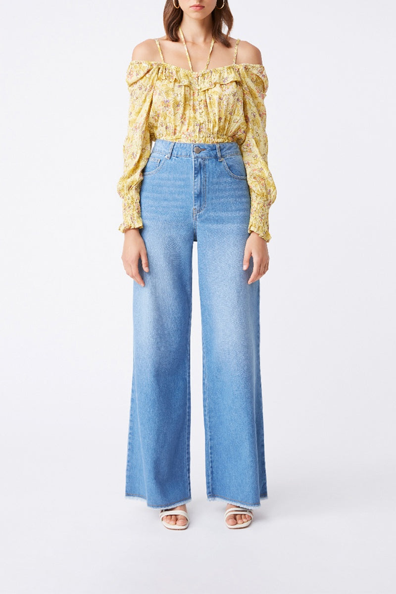 Ryan High-Waisted Jeans - Blue