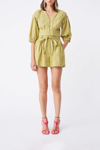 Bobby High-Waisted Shorts - Green