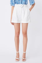 Shorts Bili de talle alto - Crudo