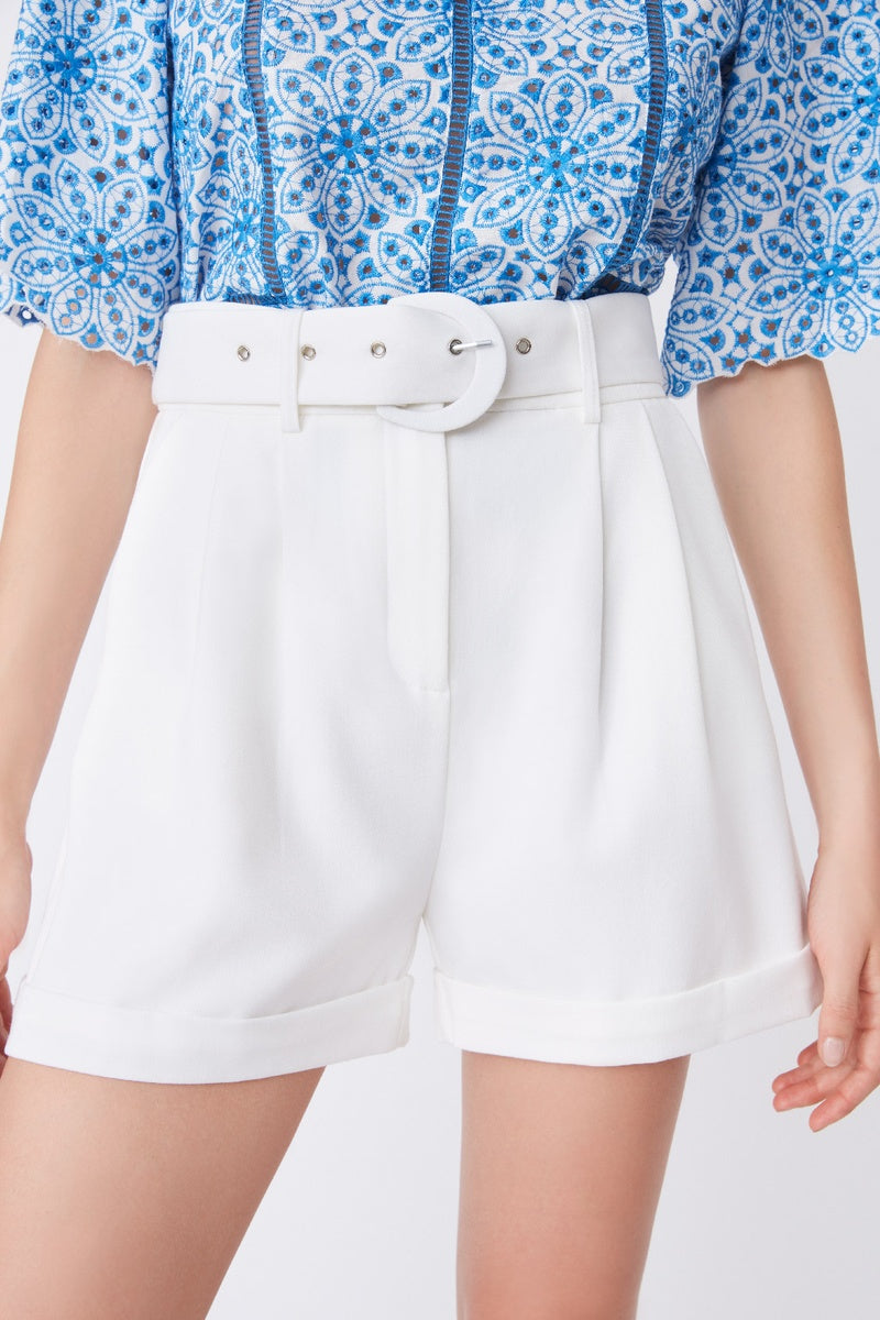 Shorts Bili de talle alto - Crudo