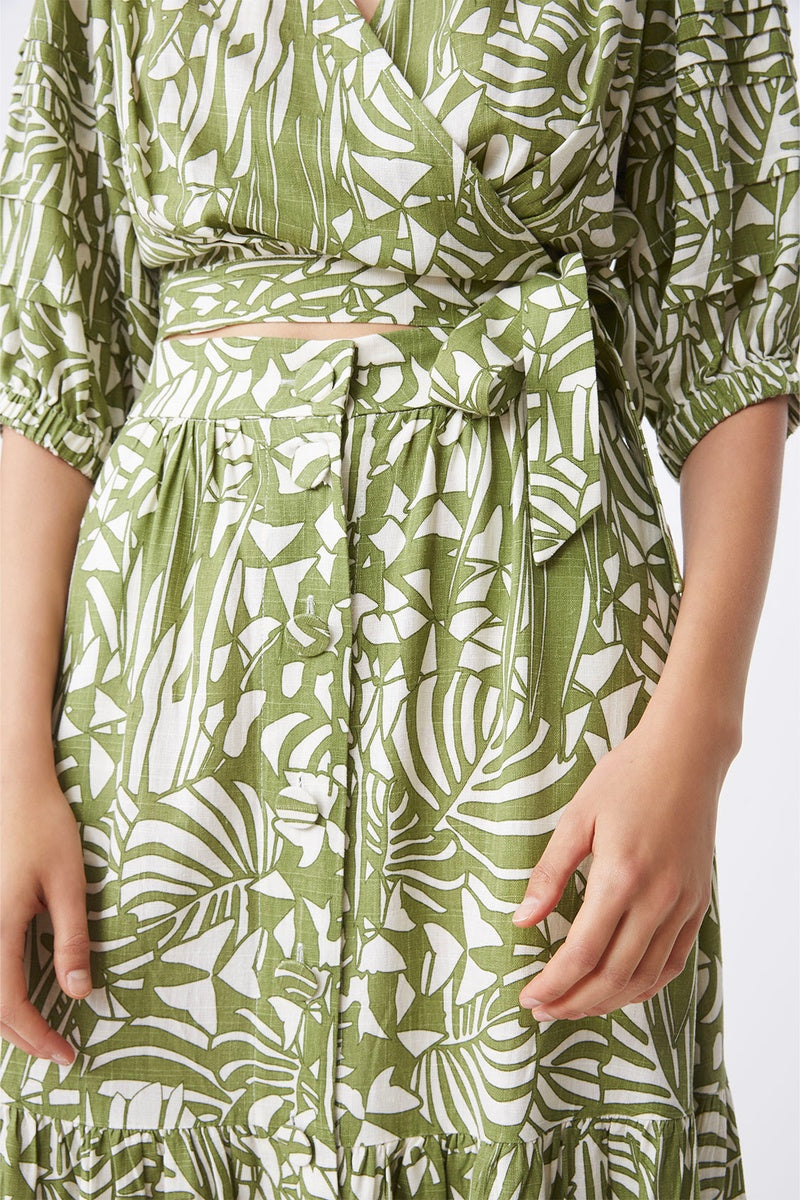 Blusa de lino Louve - Caqui